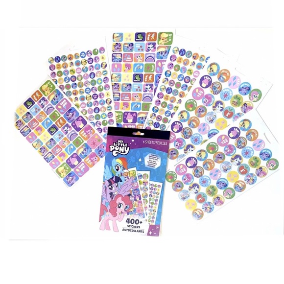 My Little Pony Craft Scrapbook Party Favors Reward 400+Fun Peel & Stick Stickers - Picture 2 of 2